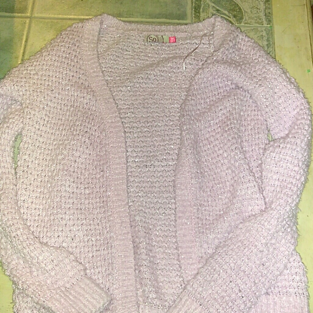 Pink sparkly throw over/sweater